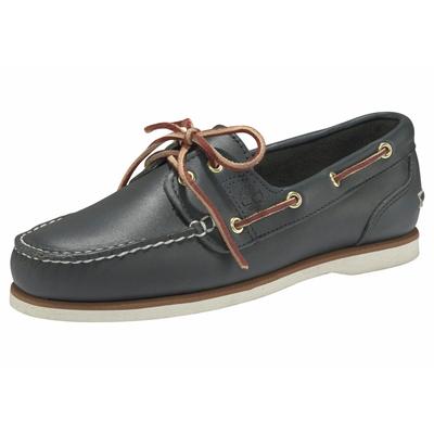 Bootsschuh TIMBERLAND "Classic Boat 2 Eye", Gr. 36, blau (navy, smooth), Leder, sportlich, Schuhe, W