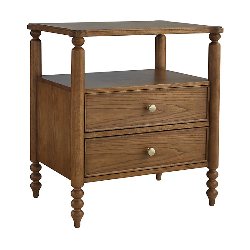 Dover 2-Drawer Nighstand - Chestnut - Ballard Designs