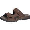 Pantolette WALDLÄUFER "Harald", Herren, Gr. 12 (47), braun (dunkelbraun), Nubukleder, klassisch, Schuhe, Sommerschuh, Schlappen, Klettschuh, in Weite H (= sehr weit)