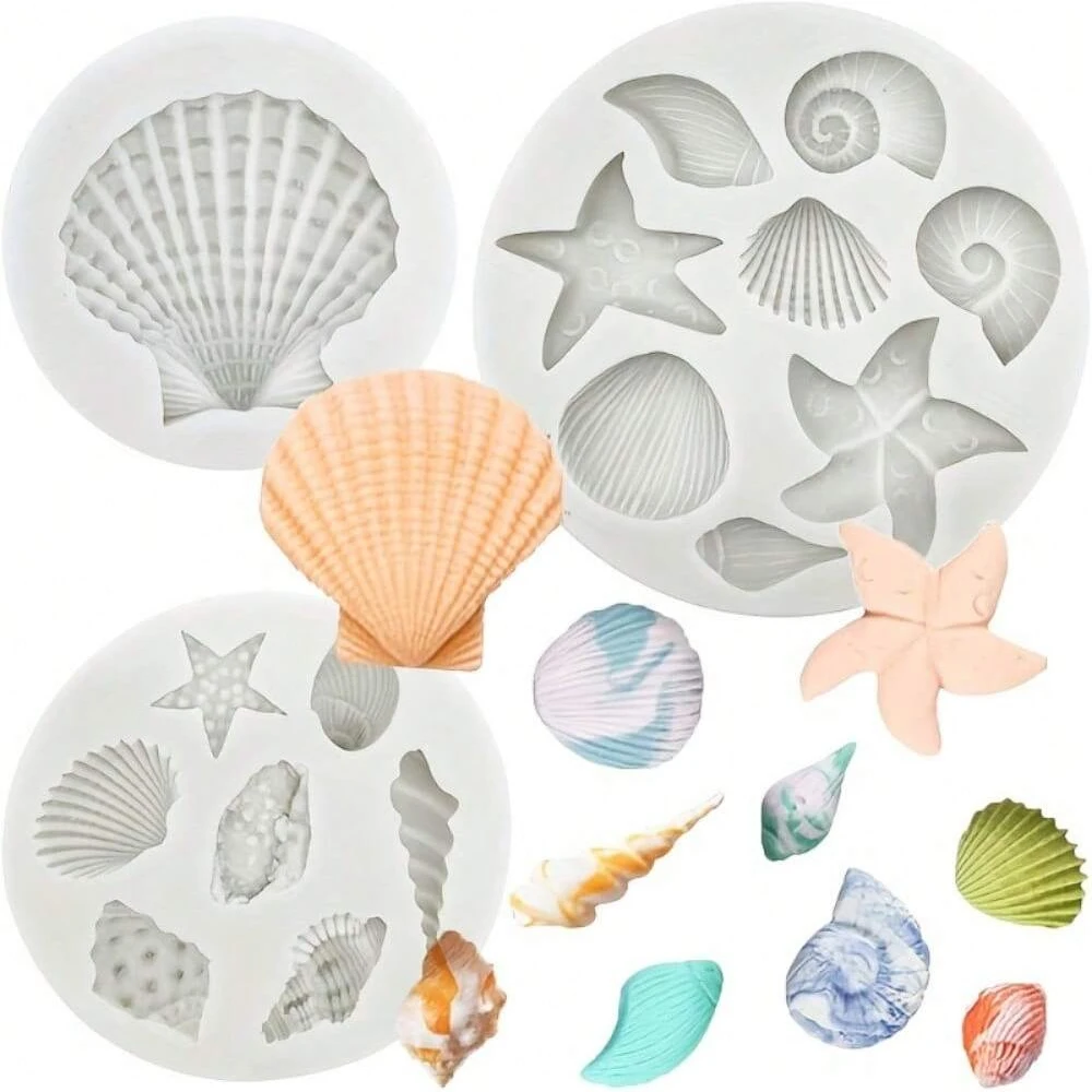Silikon Shell Silikon Form Kuchen Fondant Conch Backform DIY Kuchen Dekorieren Form Cupcake Schokolade Backen Werkzeug Set Image