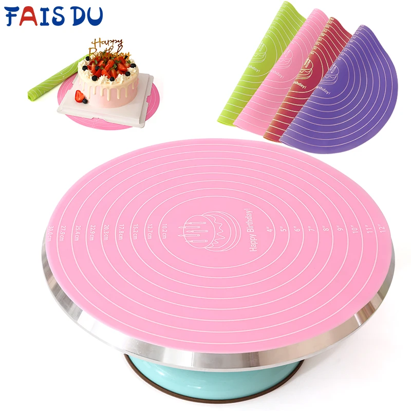 FAIS DU Runde Backen Matte Silikon Kuchen Matte mit Größe Nicht-stick Hohe Temperatur Beständig Multifunktionale Backen Werkzeug Küche Zubehör Image