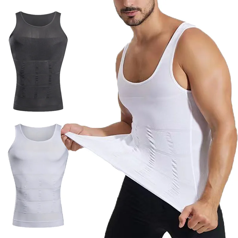 YBFDO Männer Shapewear Unterhemd Abnehmen Bauch Shapewear Bauch Control Unterhemd Body Shaper Taille Korsett Tank Tops Unterwäsche Image