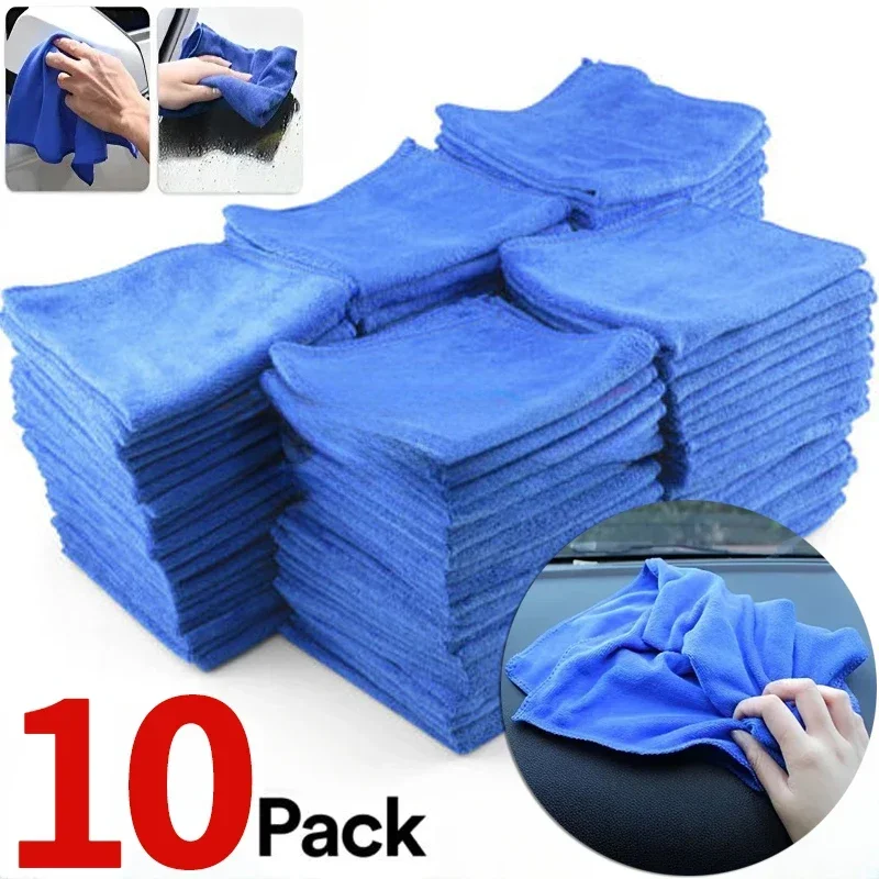 1-10Pcs Mikrofaser Handtücher Auto Waschen Trocknen Tuch Handtuch Haushalt Reinigung Tücher Auto Detaillierung Polieren Tuch Hause Saubere werkzeuge Image