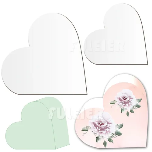 Disques à gâteaux en acrylique en forme de cœur, transparents, pour la saint-valentin, bricolage, planche vierge, outil de gâteau, plateau, support, décoration de gâteau