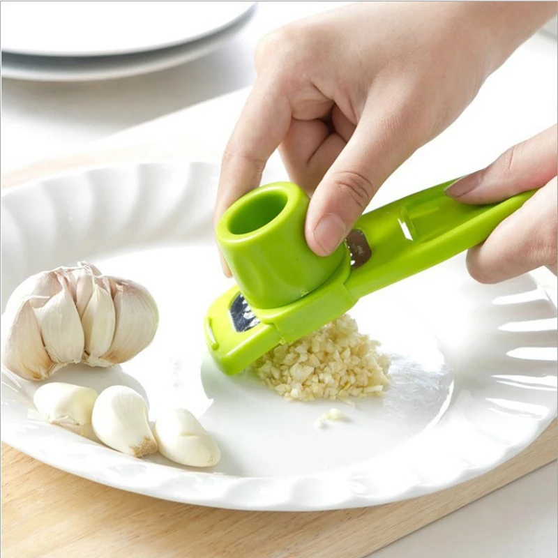 Mini broyeur d'ail créatif, presse-ail de cuisine, purée d'ail manuelle, Gadgets de cuisine verts, 1 paquet