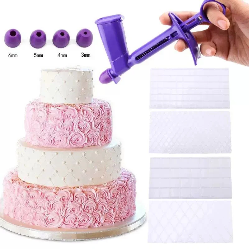 1SET Applicatore di perle di plastica fai-da-te Strumento per decorare torte fondente Applicatore di sfere di perle Strumenti per torte Sugarcraft per la decorazione di torte