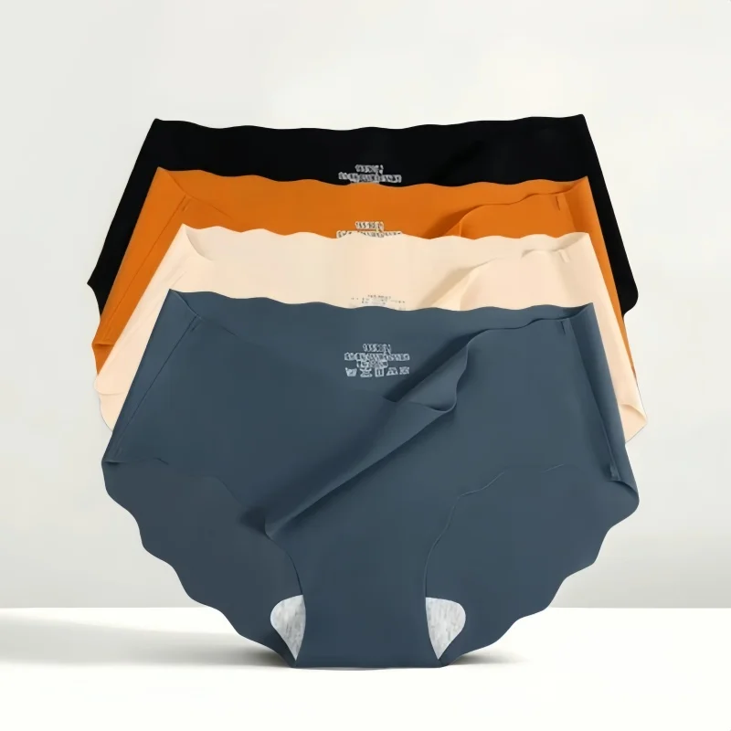 1Pc Mutandine di seta del ghiaccio per le donne Slip a vita bassa Mutandine Biancheria intima senza cuciture Intimo elastico traspirante Lingerie sexy M-XL