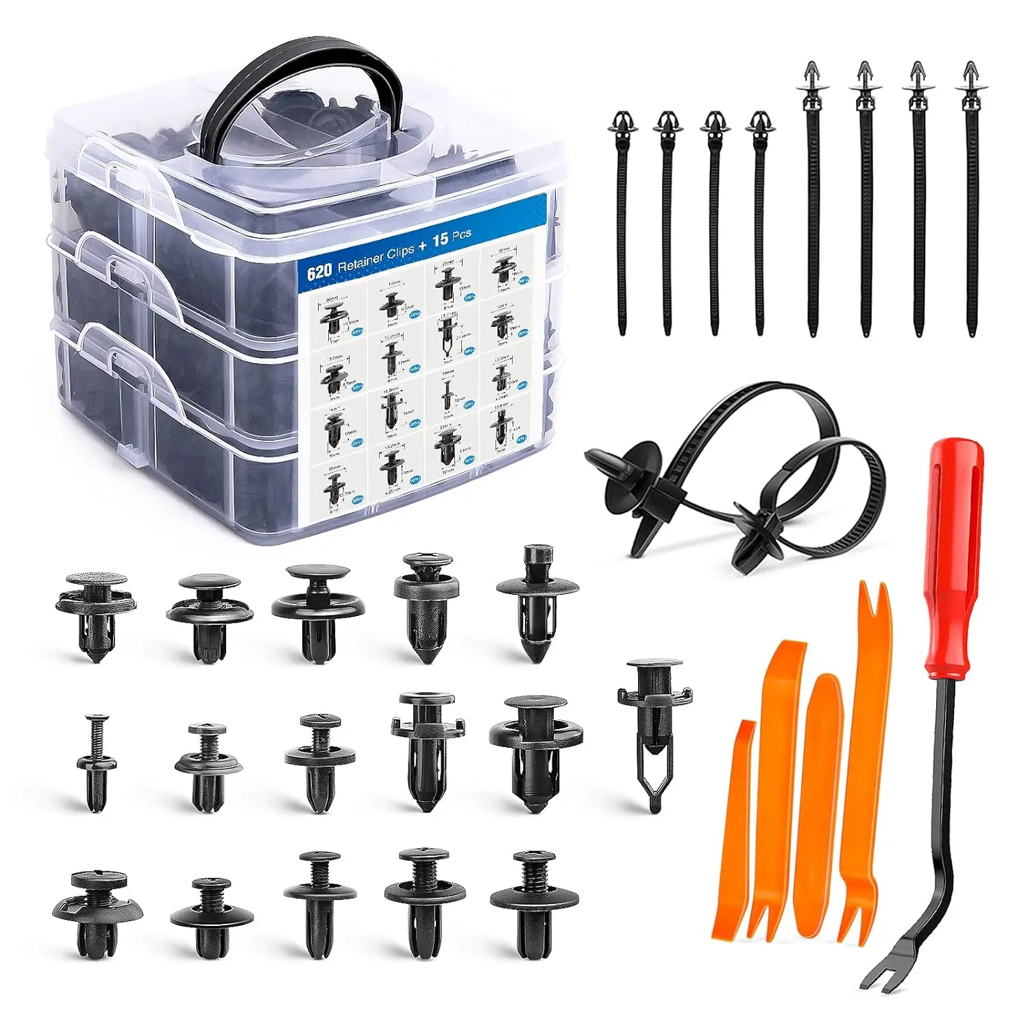 Fermo per Auto elementi di fissaggio per Auto Push Trim clip in plastica perno rivetto Kit paraurti vite porta Trim pannello fermo paraurti automatico