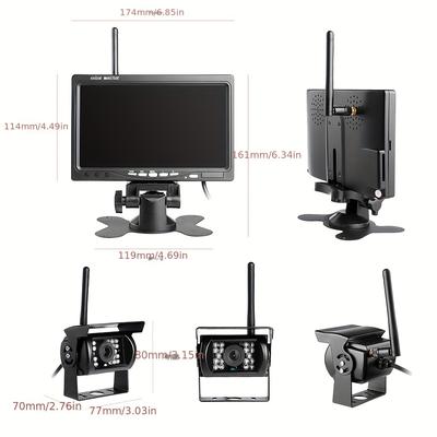 "TEMU 7"" Tft Lcd Vehicle Rear Up And For /rv/pickups/ Car/van/"