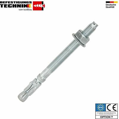 Schwerlastanker eta Verzinkt Stahl M8 x 95mm Bolzenanker Schwerlastdübel Image