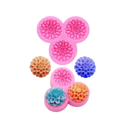 ping-pong daisy Flowers silicone mold DIY Rose floral resin phone case head rope hair accessories