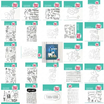 New Matey Horse Howdy Elephant Dino Bunch Alphas Bunny Guess Alphas Deco Stamps Set Diy Magic Hippo Best Day Metal Cutting Dies