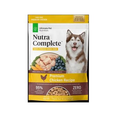Ultimate Pet Nutrition Nutra Complete Premium Chicken Freeze-Dried Raw Dog Food, 16-oz bag