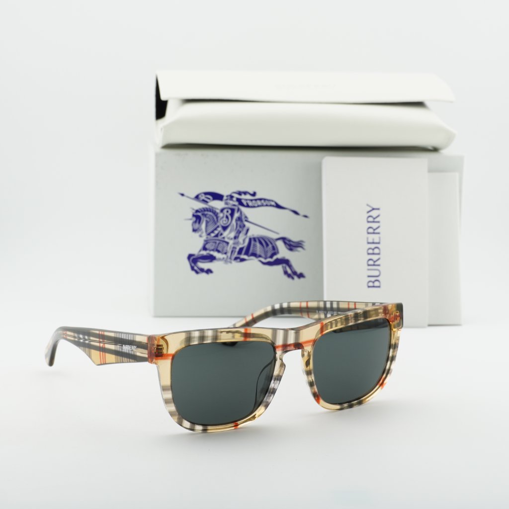 Burberry Accessories | Burberry Be4431u 412287 Square Sunglasses - Vintage Check/Grey | Color: Brown/Gray | Size: 56 - 20 - 145
