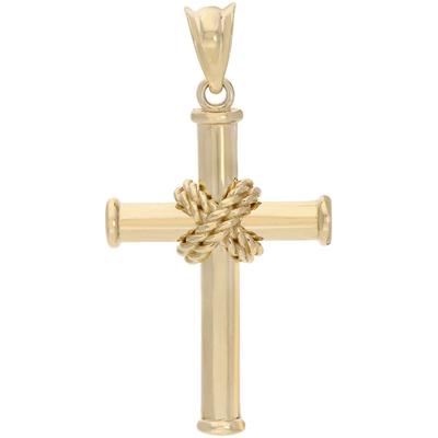 Ketten-Anhänger FIRETTI "Schmuck Geschenk Gold 375 Kreuz Halsschmuck Anhänger Halskette", gold (gelbgoldfarben), Schmuck