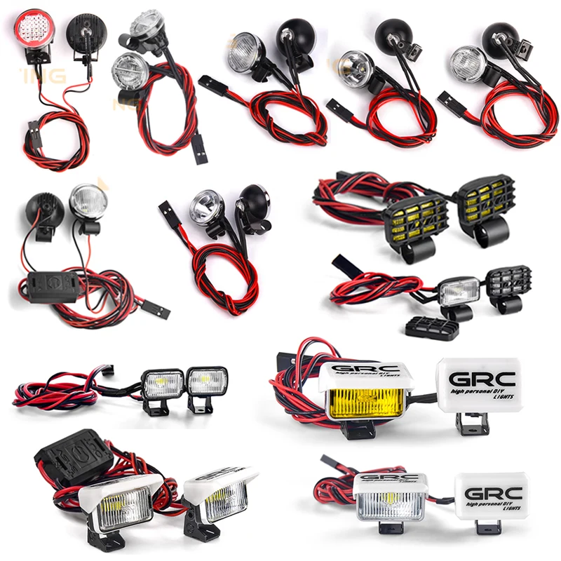 CGRC 1 Set LED-Scheinwerfer für 1/10 RC Crawler Car Traxxas TRX4 Defender Bronco TRX6 G63 AXIAL SCX10 RC4WD D90 Teile Image
