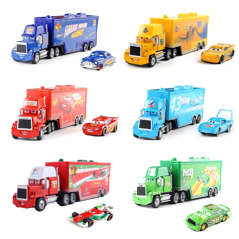Disney Pixar Cars 3 Spielzeug Lightning Mcqueen Jackson Storm Cruz Ramirez Hudson Mack Truck Car 2 Chick Hicks Dinoco Racer Kindergeschenk Image
