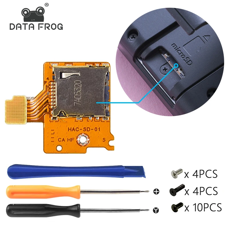 DATA FROG Ersatz Micro-Sd Tf Kartensteckplatz Sockel Board für Switch Spielkonsole NS TF SD Kartensteckplatz Sockel Board Image