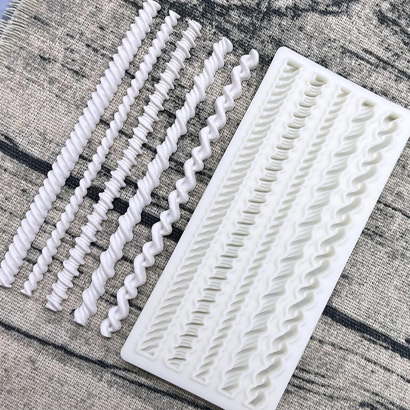 Fünf Seile Silikon Sugar craft Form Harz Werkzeuge Cupcake Backform Fondant Kuchen Dekorations werkzeuge Image