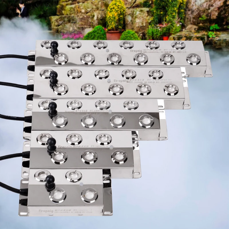 4/6/8/10 kopf Ultraschall Nebel Maker Fogger Edelstahl Luftbefeuchter Gewächshaus Für Hydrokultur Hohe Qualität DC 48V Image