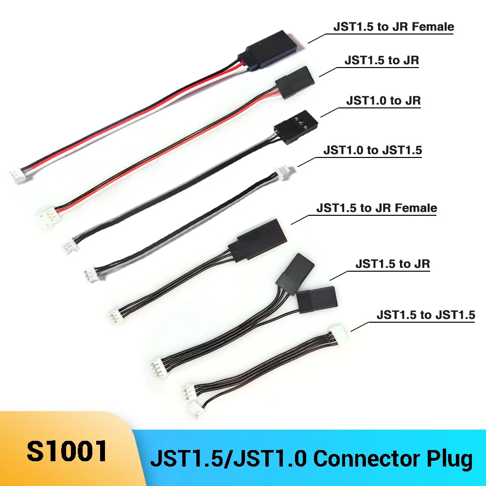 AFRC S1001 JST(ZH)1,5 mm auf JR-Stecker-Kabelstecker Verschiedene RC-Adapterkabel JST1.0 1,5 JR Futaba für RC DIY-Montage-Upgrade Image
