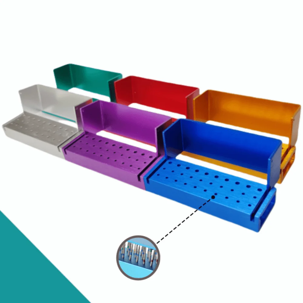 Dental Diamant Bohrer Bohrer Desinfektion Block High Speed Handstück Bohrer Halter Aluminium Instrument Zahnmedizin Material 30 Löcher Image