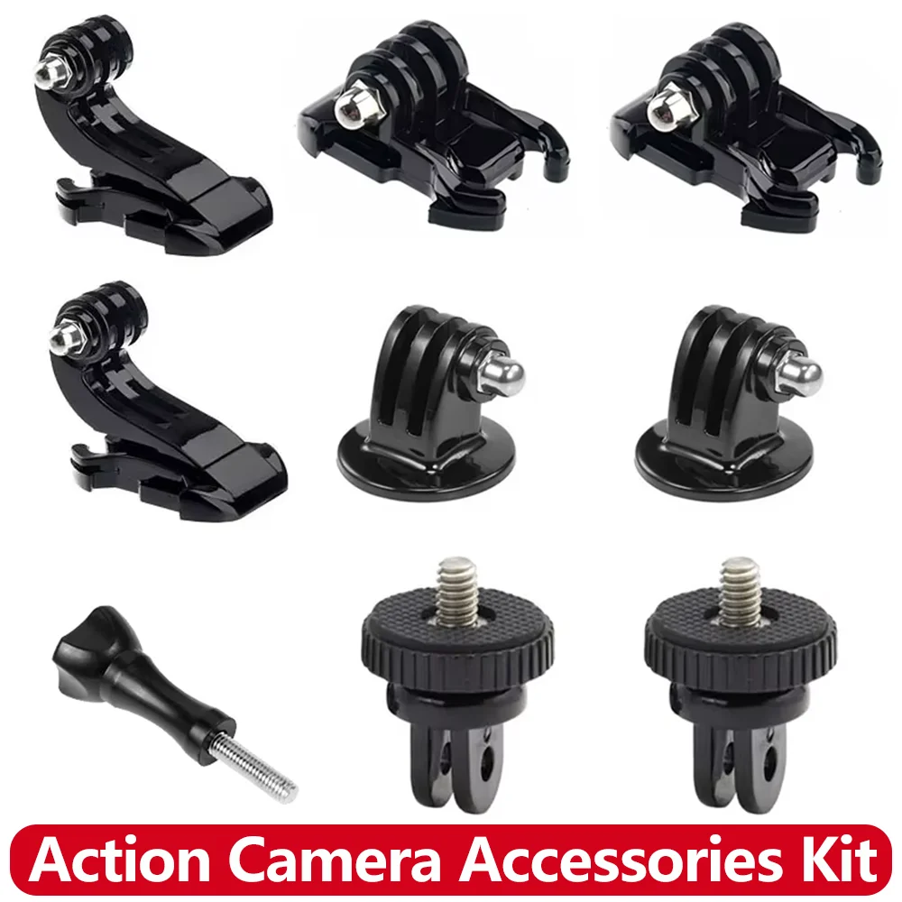 Zubehör-Set, Schnellverschluss-Schnalle, Stativ-Adapter, Halterungsschraube für Gopro Hero 13, 12, 11, 10, 9, SJCAM, AKASO, DJI Osmo Action-Kamera Image