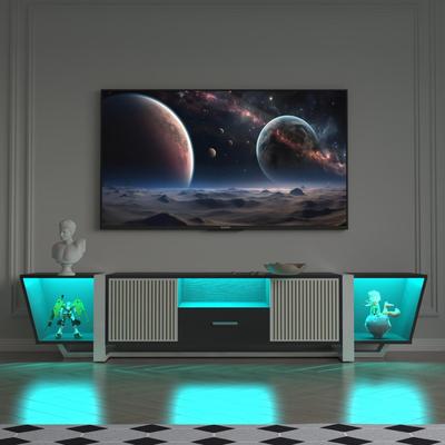 Biplane Shape Design TV Console with Large Storage and Remote Control