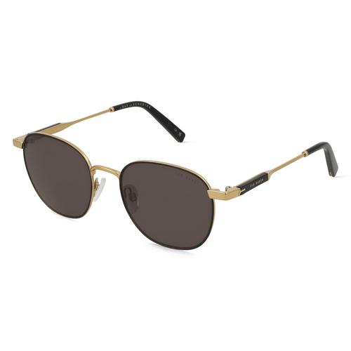 Ted Baker 1714 Herren-Sonnenbrille Vollrand Rund Metall-Gestell, schwarz