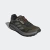 Laufschuh ADIDAS TERREX "TRAIL RIDER TRAILRUNNING", Gr. 43, grün (olive strata, ch solid grau, semi impact orange), Synthetik, Textil, sportlich, Schuhe