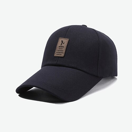 Herren Cap Basecap Sonnenhut Kappe Schwarz Rote Polyester Modisch Brautkleider schlicht Strasse Täglich Buchstabe Einstellbar Sonnenschutz Atmungsaktiv Image