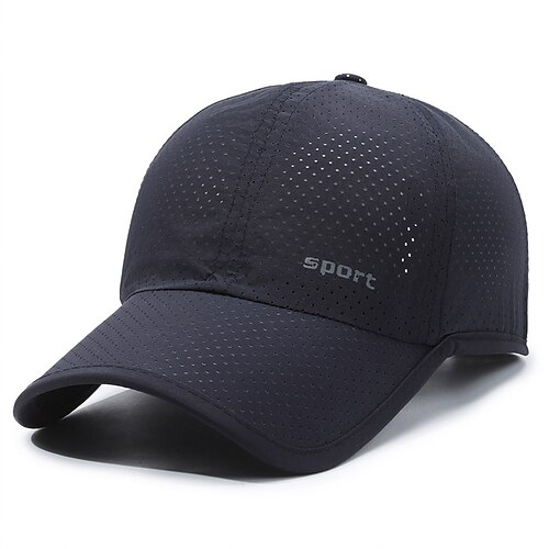 Herren Cap Basecap Sonnenhut Kappe Schwarz Weiß Polyester Modisch Brautkleider schlicht Strasse Täglich Buchstabe Einstellbar Sonnenschutz Atmungsaktiv Image