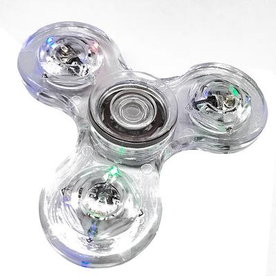 Colorful Luminous Crystal Gyro Transparent Led Fidget Spinner Children's Stress Reliever