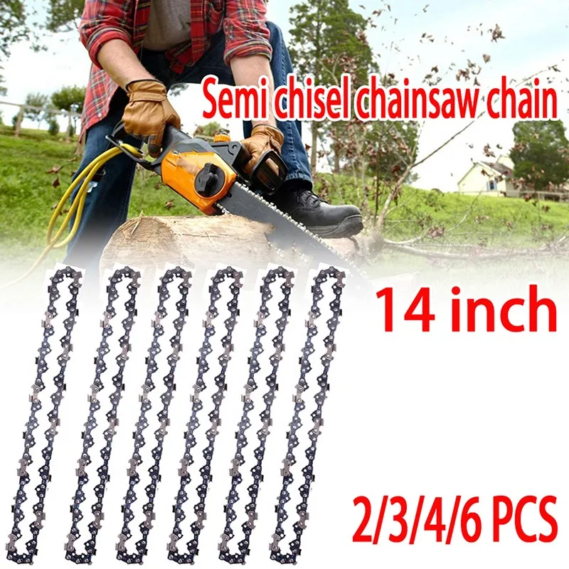 14 Inch Metal Chainsaw Chain 3/8" LP Saw Chain 52 Drive Link Electric Saw Accessory Replacement Chainsaw Saw Chain