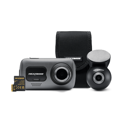 Nextbase 622GW Elite Bundle – 4K Front & Rear Dash Cam + 256GB microSD & Carry Case, WiFi, Parking Mode, Bluetooth, GPS, Image Stabilisation, SOS, Dual Channel, Enhanced Night Mode