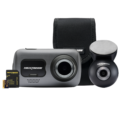 Nextbase 622GW Pro Bundle – 4K Front & Rear Dash Cam + 128GB microSD & Carry Case, WiFi, Parking Mode, Bluetooth, GPS, Image Stabilisation, SOS, Dual Channel, Enhanced Night Mode