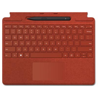 MICROSOFT Tastatur "Surface Pro Signature Keyboard 8X6-00025" Tastaturen Tastatur mit Touchpad, Type Cover Ortler rot rot