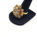 J. Crew Jewelry | J Crew Crystal Beaded Crystal Statement Cocktail Ring Smokey Gold Tone Gray Sz 8 | Color: Gold/Gray | Size: Os