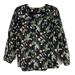 J. Crew Tops | J. Crew Womens Liberty Art Fabrics Blouse Size S Black Floral Cotton Long Sleeve | Color: Black | Size: S