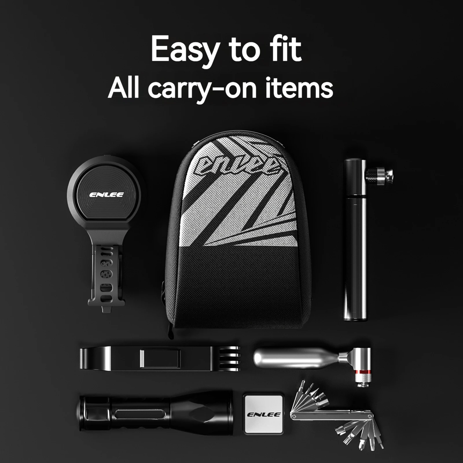 Enlee Fahrrad tasche Straße Mountainbike Sattel tasche ultraleichte Fahrrads itz Schlauch tasche große Raum Fahrrad Heck taschen Image