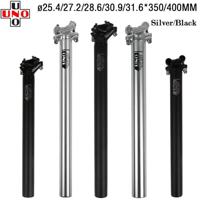 UNO MTB Road Seat Post 25.4/27.2/30.9/31.6mmx350/400MM Mountain Bike Aluminum Seat Tube Bicycle