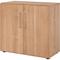 bümö Aktenschrank abschließbar, Büroschrank Holz 80cm breit in Nussbaum - abschließbarer Schrank mit Aktenregal für's Büro & Arbeitszimmer, Büro