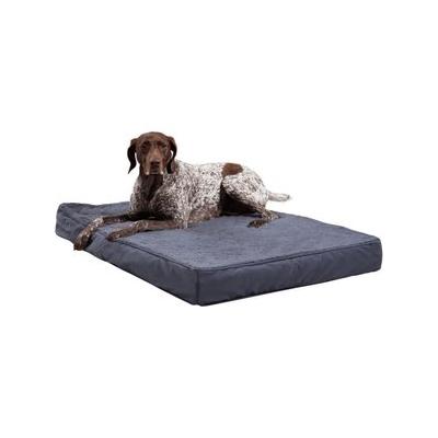 Happy Hounds Otis Orthopedic Pillow Dog Bed with Removable Cover, Blue Steel, Large