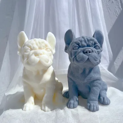 French Bulldog Candle Mold Animal Puppies Soy Wax Silicone Mould Puppy Dog Lover Home Decor