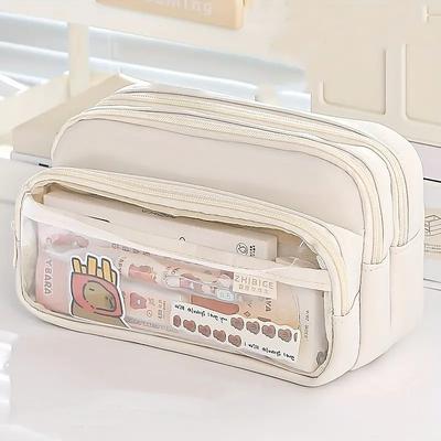 Transparent Pen Bag Large Capacity Simple High Appearance Level Pencil Case Creative Multi-functional Middle School Student Pen Bag