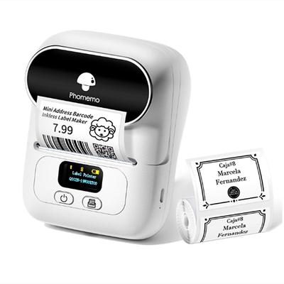 PhomemoM110 Mini Portable Barcode Label Clothing Price Tag Tag Tag Sticker Thermal Label Printer