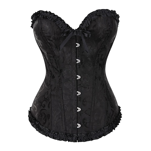 Frauen shapewear reine farbe korsetts punkamp;Gothic Karneval Date Club Spitze atmungsaktiv Bandeau Kurzarm Sommer Frühling Home Outfits Image