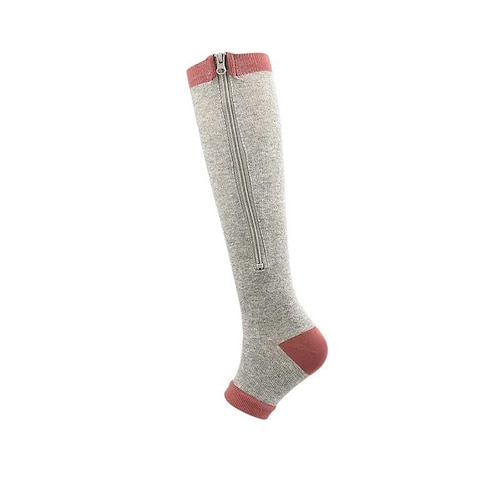 Kompressionsstrümpfe Sportsocken laufsocken 1 Paar Grundlegend Damen Röhrensocken Atmungsaktiv Schweißableitend Komfortabel Fitnesstraining Fussball Laufen Joggen Radsport Sport Farbblock Polyester Image