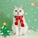 Cat Scarf Pet Christmas Scarf Festive Knitting Accessories Knitting Cat Scarf Collar Pet Cat Chai Dog Knitted Snowflake Plaid Rabbit Wool Scarf Keep Warm Christmas Dog Name