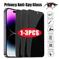1-3PCS Full Cover Privacy Glass su iPhone 14 15 Pro Max proteggi schermo Anti-spia per iPhone 13 12 11 14 15Pro vetro temperato